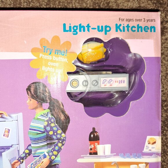 NIB VINTAGE 1999 Barbie Living in Style Light Up Kitchen Playset Mattel - Picture 11 of 12